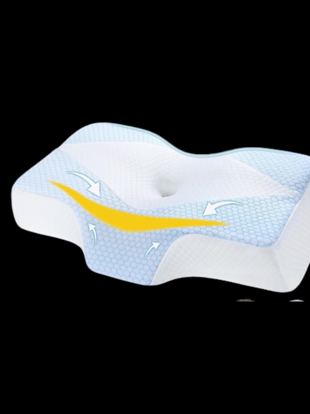 Mkicesky Orthopedic Memory Foam Pillow for Neck Pain, Cervical Neck Support